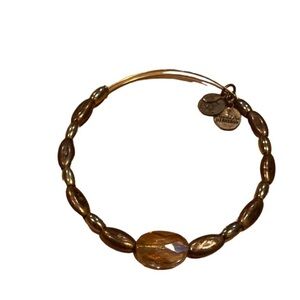 Alex and Ani gold beaded crystal bracelet
